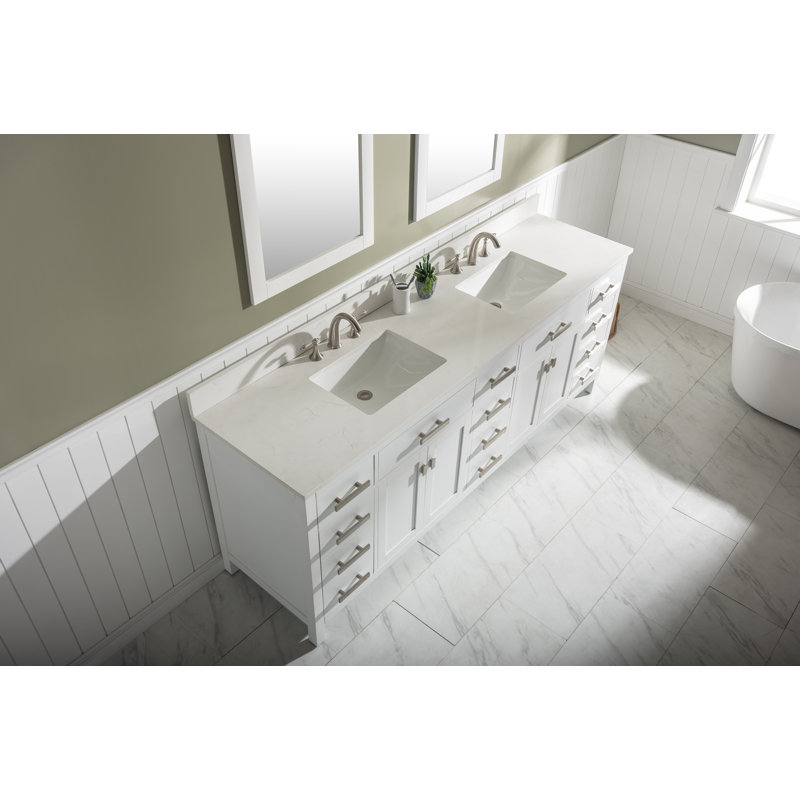 Breakwater Bay Oberlander 84'' Free Standing Double Bathroom Vanity